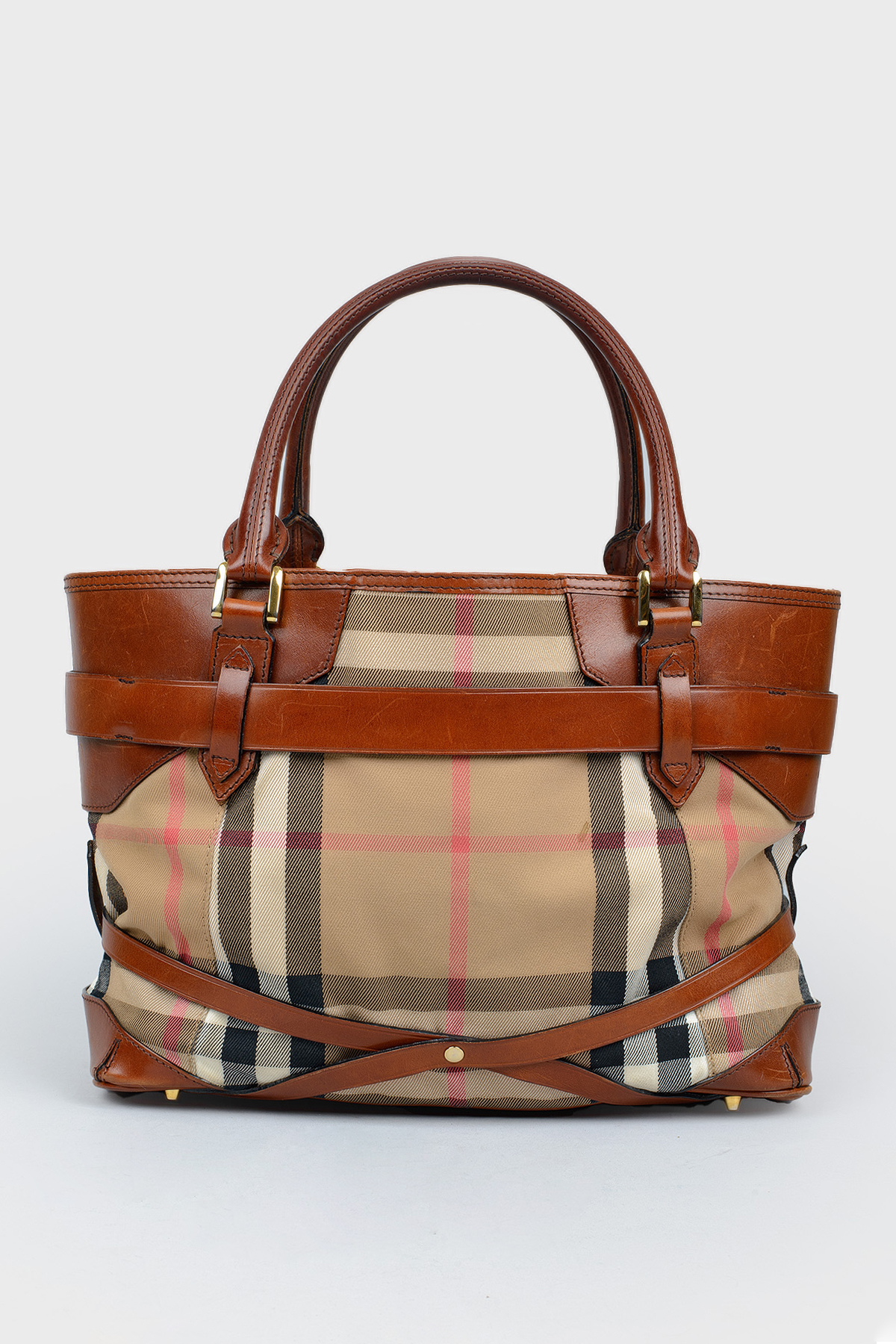 Клетчатая коричневая сумка с двумя ручками Burberry, Коричневый
Клетчатая коричневая сумка с двумя ручками Burberry, Коричневый