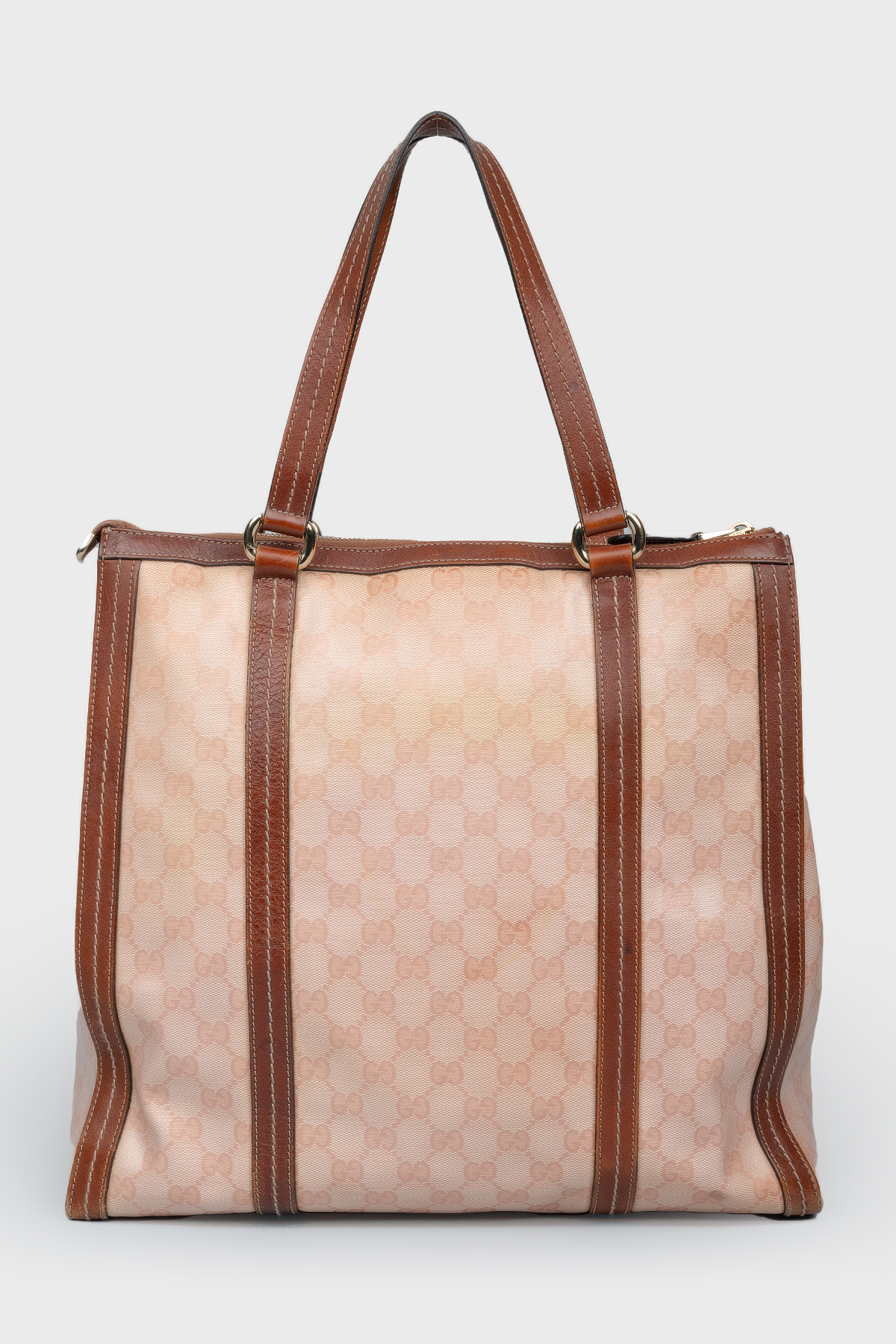 Коричневая сумка с кожаными вставками, на ручках Gucci, Коричневый
Коричневая сумка с кожаными вставками, на ручках Gucci, Коричневый