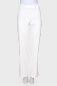 Білі лляні штани