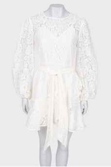 Мереживна біла сукня