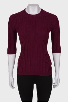 Кашемировый бордовый свитер
