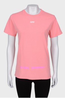 Рожева футболка з принтом
