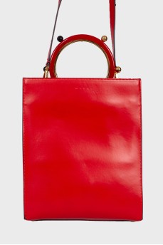 Красная сумка-шоппер