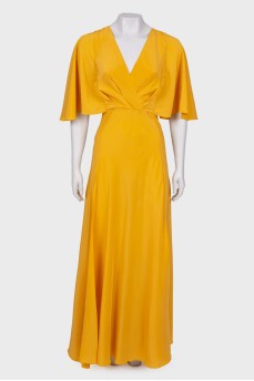 Жовта сукня-максі з рукавами-воланами