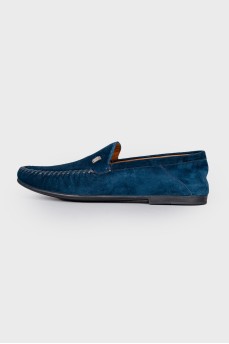 Чоловічі сині замшеві туфлі