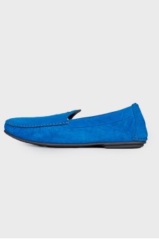 Мужские замшевые синие туфли