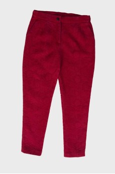 Детские красные брюки с текстурным узором