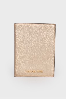 Золотий гаманець з логотипом бренду