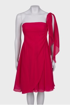 Рожева сукня із зав'язками на плечі, з биркою