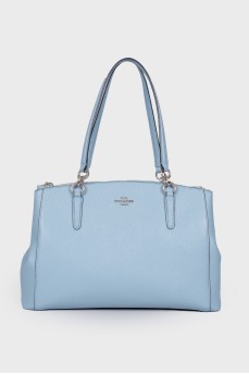Шкіряна блакитна сумка