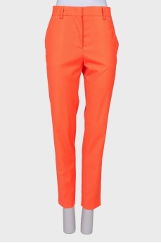 Шерстяные оранжевые брюки с биркой