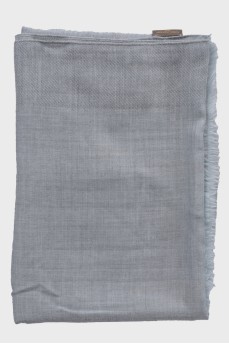 Кашемировый серый шарф