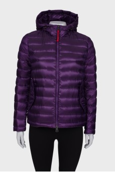 Утепленная куртка фиолетового цвета с биркой