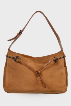 Замшевая коричневая сумка
