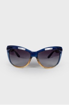 Синьо-жовті сонцезахисні окуляри