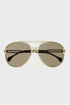 Серо-зеленые солнцезащитные очки