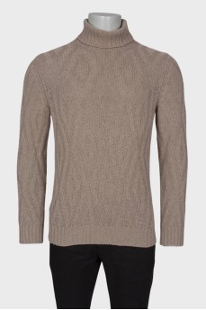 Чоловічий вовняний светр з геометричним візерунком