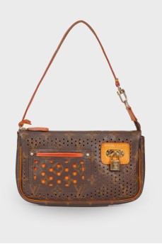 Вінтажна сумка Pochette Accessoires Perforated Monogram Canvas
