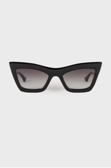 Черные солнцезащитные очки кошачий глаз 