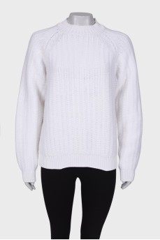 Трикотажний білий светр