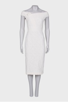 Біла сукня з візерунком