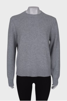 Кашемировый свитер серого цвета 
