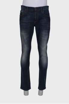 Чоловічі сині slim fit джинси