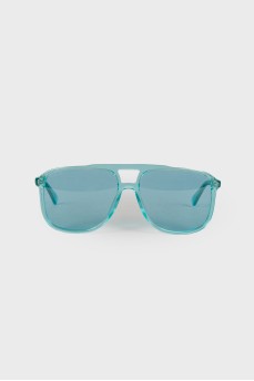 Зелені напівпрозорі сонцезахисні окуляри