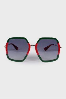 Двухцветные солнцезащитные очки 