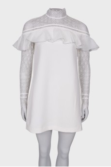 Міні сукня з ажурними рукавами