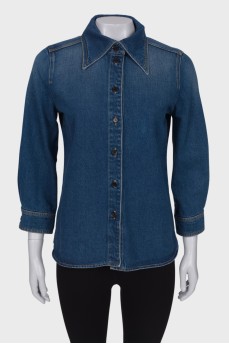 Джинсовая рубашка-пиджак 