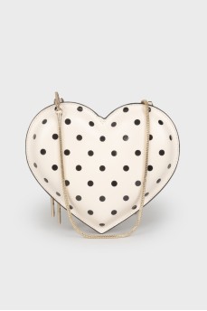 Кожаная сумка в форме сердца 