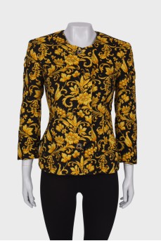 Винтажный пиджак с цветочным узором