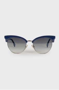 Синие солнцезащитные очки browline