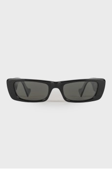 Прямоугольные черные солнцезащитные очки 
