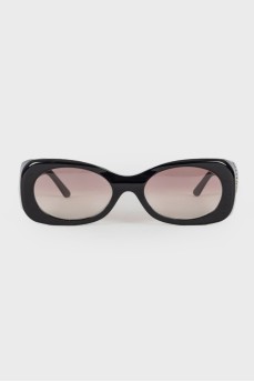 Черные овальные очки с диоптриями 