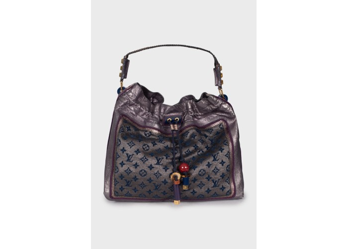 Louis Vuitton Purple Monogram Lurex Limited Edition Bluebird Bag