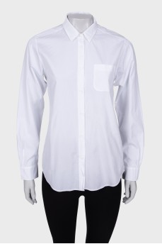 Біла сорочка з кишенею
