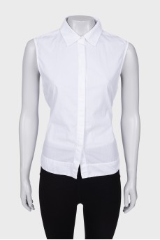 Белая блуза на завязках 