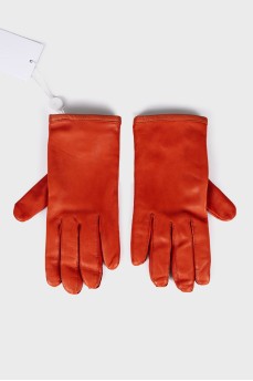 Кожаные перчатки с биркой 