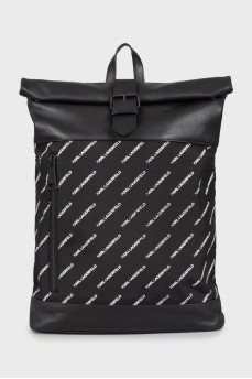 Комбінований рюкзак з логотипом бренду