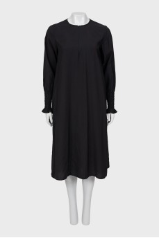 Чорне плаття з блискавкою спереду