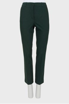 Темно-зеленые классические брюки 