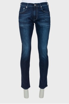 Мужские темно-синие джинсы 