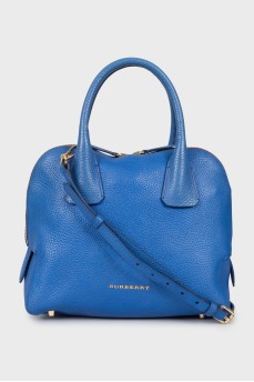 Синя сумка з тисненням