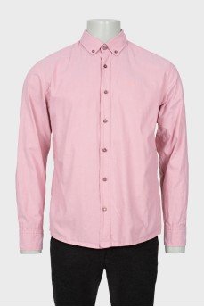 Мужская розовая рубашка 