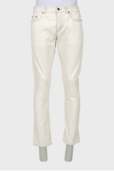 Чоловічі білі джинси