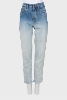 Двухцветные джинсы градиент 