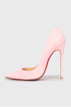 Замшевые светло-розовые туфли 