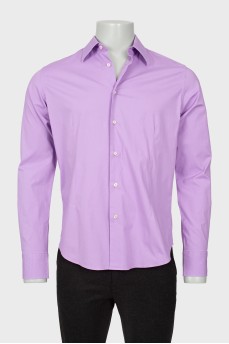 Мужская рубашка фиолетового цвета 